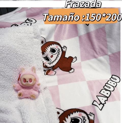 FRAZADA SHERPA CHIPORRO LABUBU 150x200