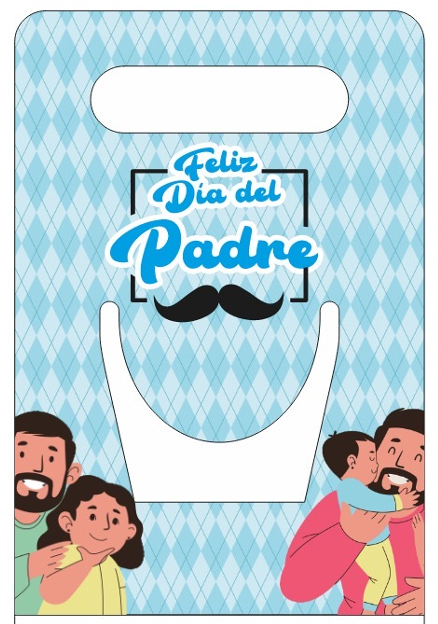PORTA TAZA DE CARTÓN DÍA DEL PADRE 4