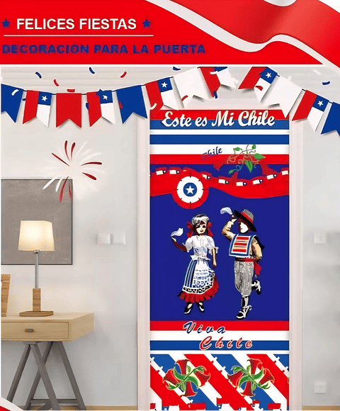 FUNDA DE PUERTA FIESTAS PATRIAS 18 DE SEPTIEMBRE PRE-VENTA