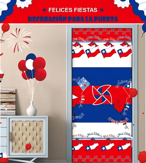 FUNDA DE PUERTA FIESTAS PATRIAS 18 DE SEPTIEMBRE PRE-VENTA