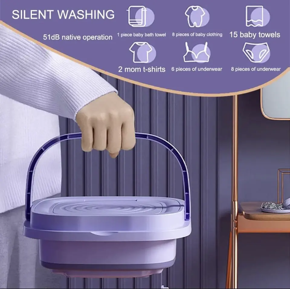 MINI LAVADORA PORTÁTIL PLEGABLE 9 LITROS 3