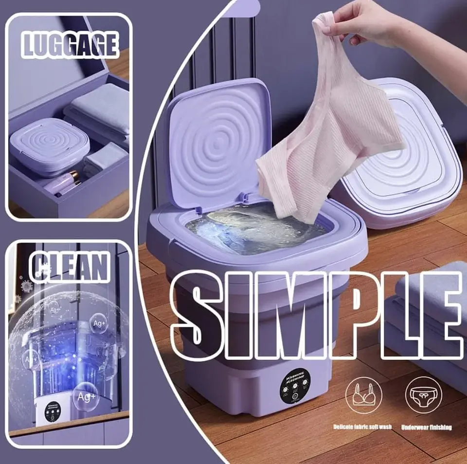 MINI LAVADORA PORTÁTIL PLEGABLE 9 LITROS 5