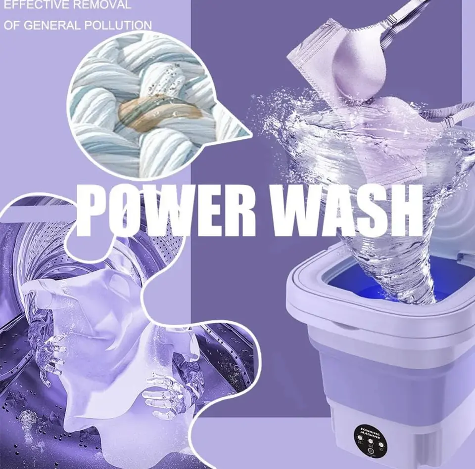 MINI LAVADORA PORTÁTIL PLEGABLE 9 LITROS 7