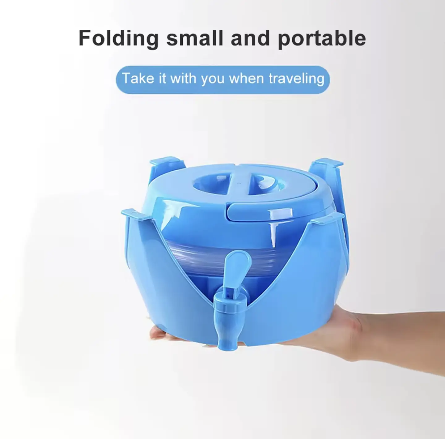 CONTENEDOR DE AGUA PLEGABLE CON DISPENSADOR 3.5LITROS 2