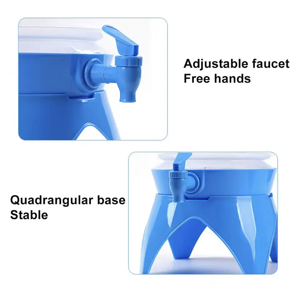 CONTENEDOR DE AGUA PLEGABLE CON DISPENSADOR 3.5LITROS 3