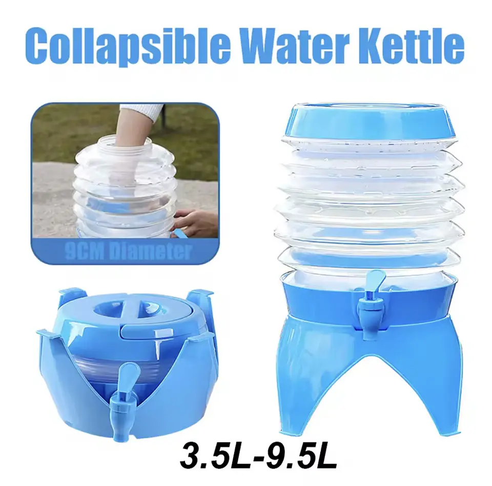 CONTENEDOR DE AGUA PLEGABLE CON DISPENSADOR 3.5LITROS 4