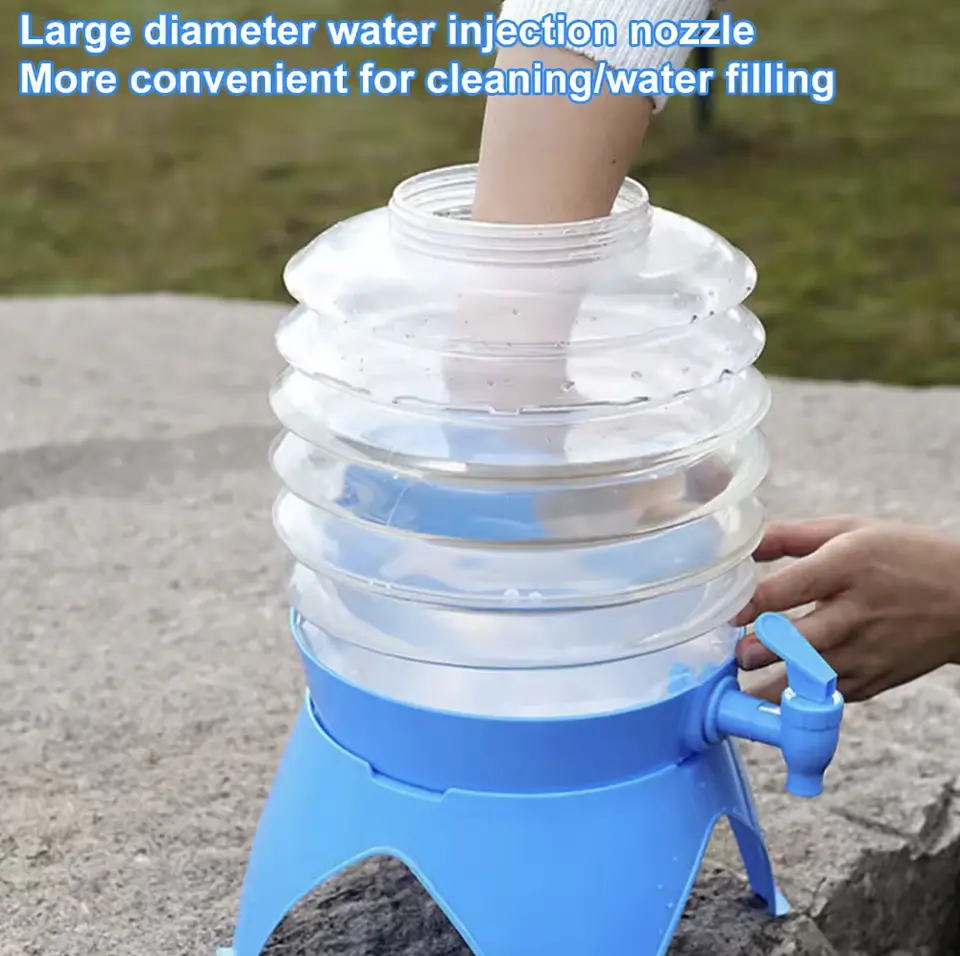 CONTENEDOR DE AGUA PLEGABLE CON DISPENSADOR 3.5LITROS 6
