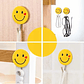 GANCHOS PARA PARED EMOJI PQT 6 UNDS RESISTE 3KG - Miniatura 1