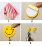 GANCHOS PARA PARED EMOJI PQT 6 UNDS RESISTE 3KG - Miniatura 2
