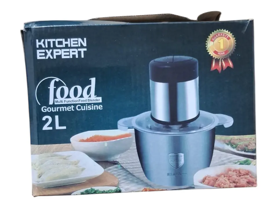 PICADOR ELÉCTRICO ACERO INOXIDABLE 2L 250W 2 VELOCIDADES 4 CUCHILLAS 8