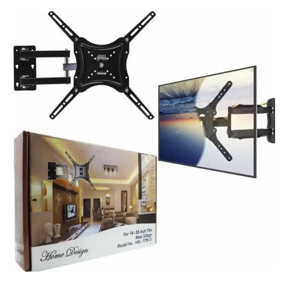 SOPORTE DE TELEVISOR BRAZO MOVIBLE 14 A 55 PULGADAS 1