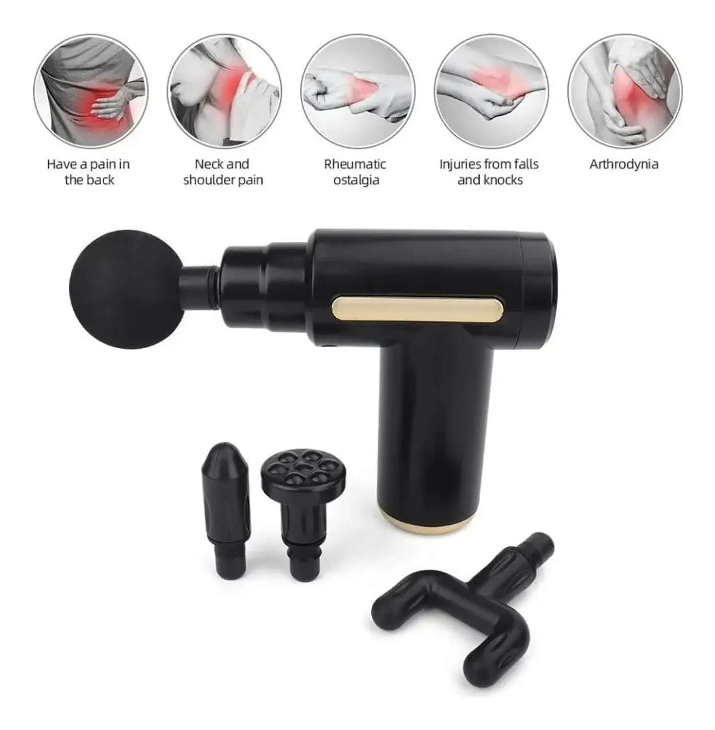 PISTOLA MASAJEADORA MUSCULAR RECARGABLE 6 VELOCIDADES 1