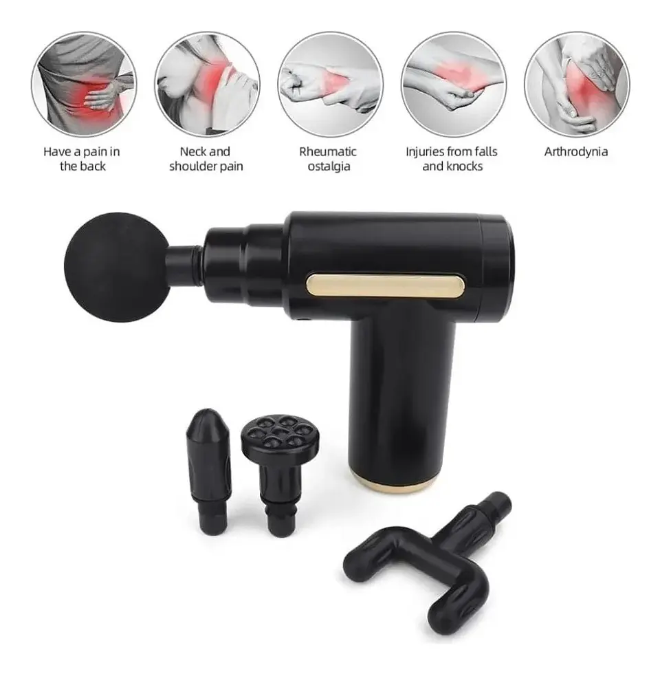 PISTOLA MASAJEADORA MUSCULAR RECARGABLE 6 VELOCIDADES 1