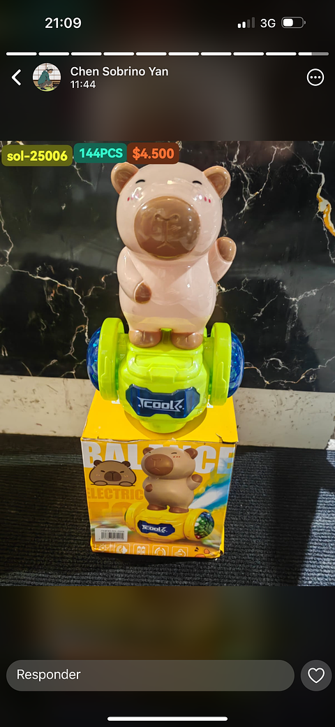 CARRITO BALANCE CAPYBARA CON LUCES, MÚSICA Y COOL SP