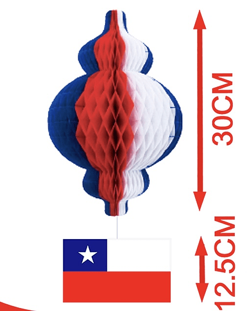 ADORNO COLGANTE DIAMANTE DE PAPEL 30CM