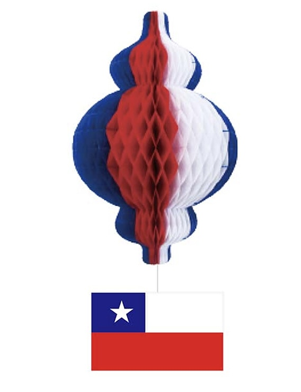 ADORNO COLGANTE DIAMANTE DE PAPEL 30CM 1