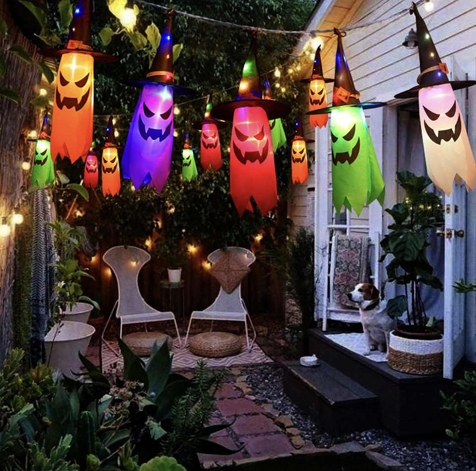 SOMBRERO FANTASMA LUMINOSO COLORES 75CM 3