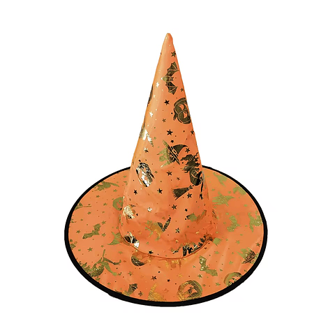 SOMBRERO DE BRUJA DISEÑO COLORES 