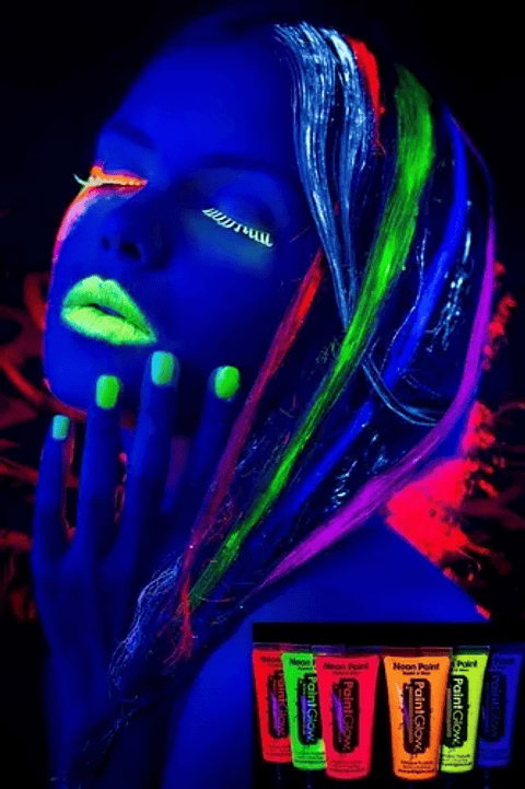 PINTURA NEÓN PARA ROSTRO Y CUERPO LAVABLE