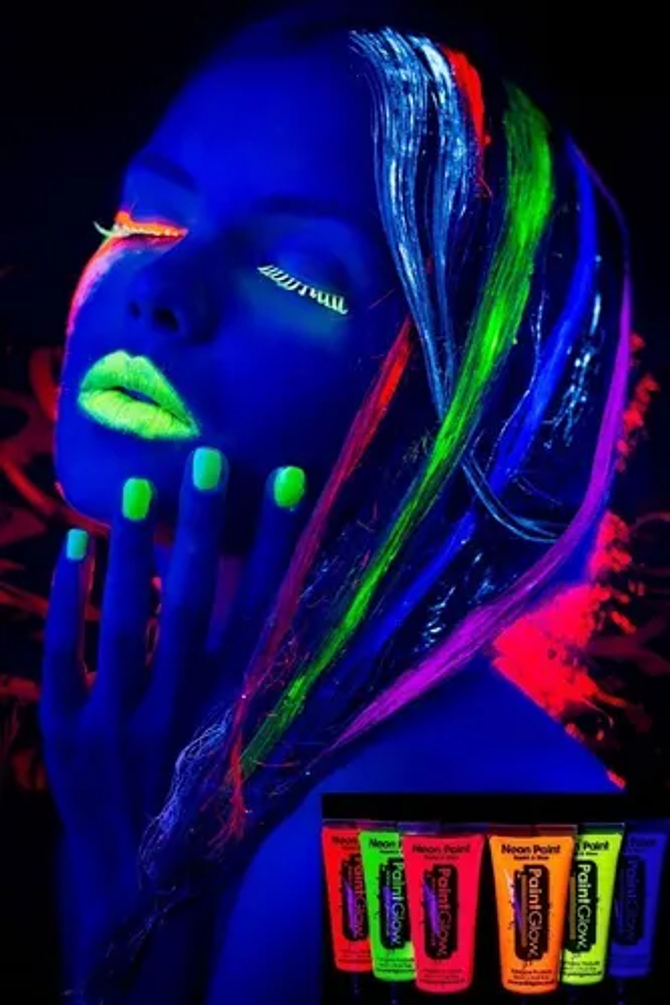 PINTURA NEÓN PARA ROSTRO Y CUERPO LAVABLE 1