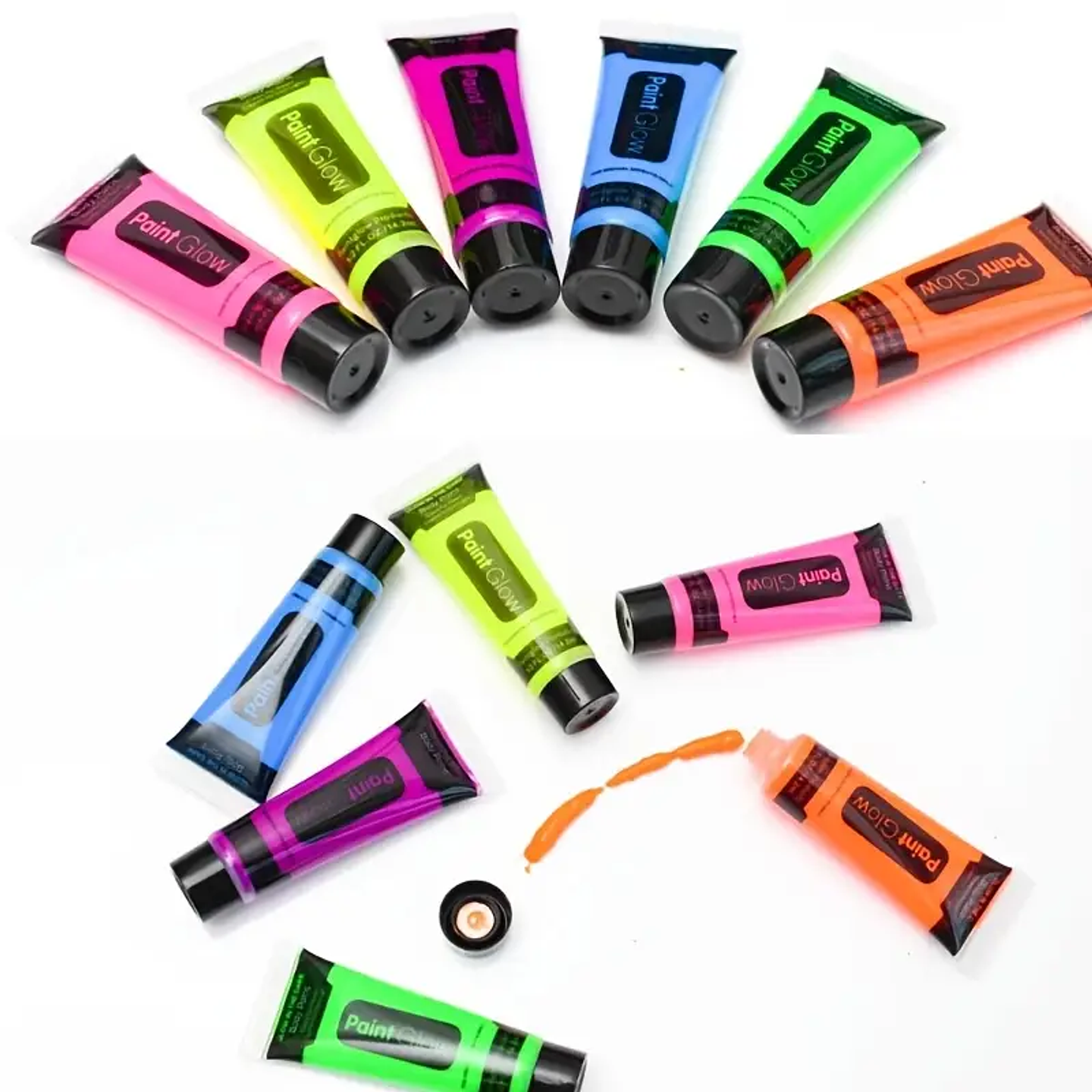 PINTURA NEÓN PARA ROSTRO Y CUERPO LAVABLE 5