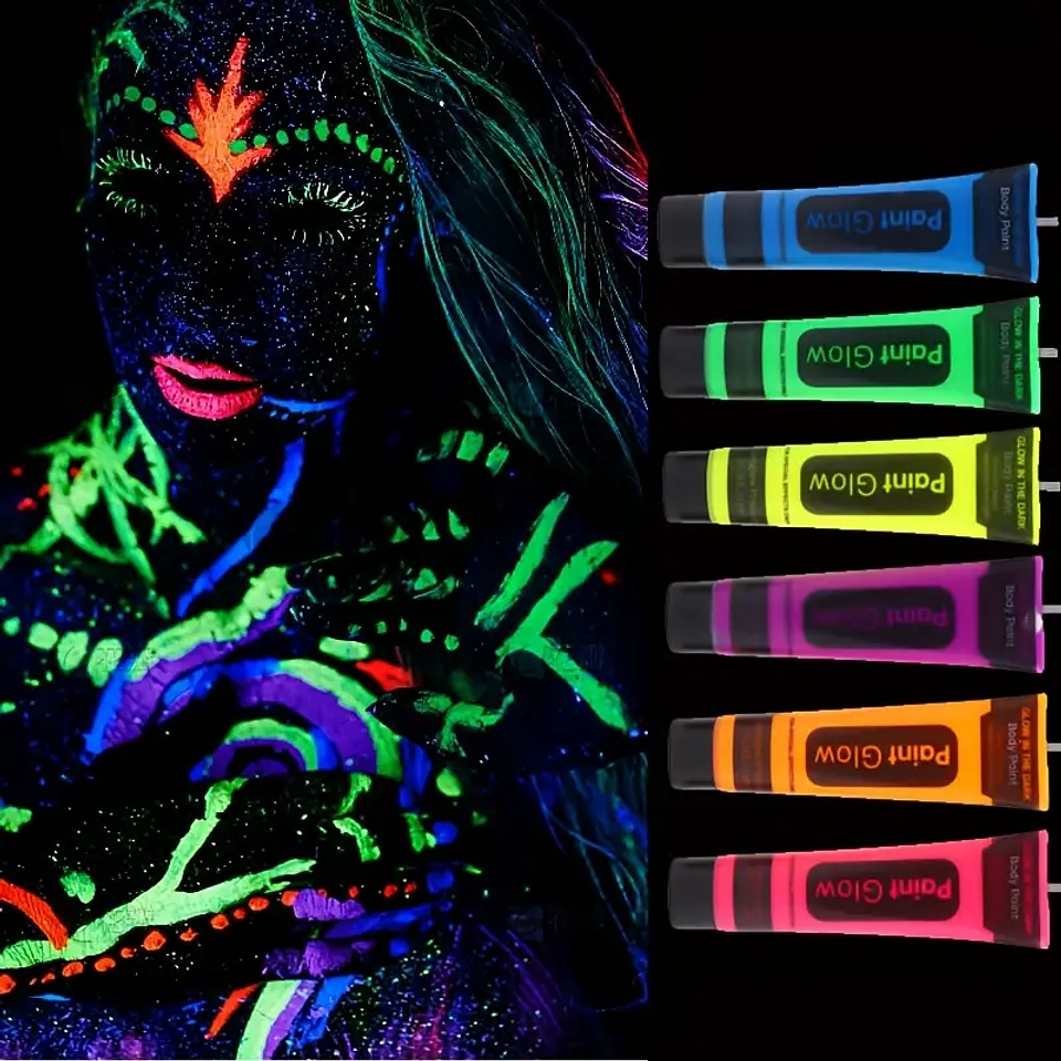PINTURA NEÓN PARA ROSTRO Y CUERPO LAVABLE 7