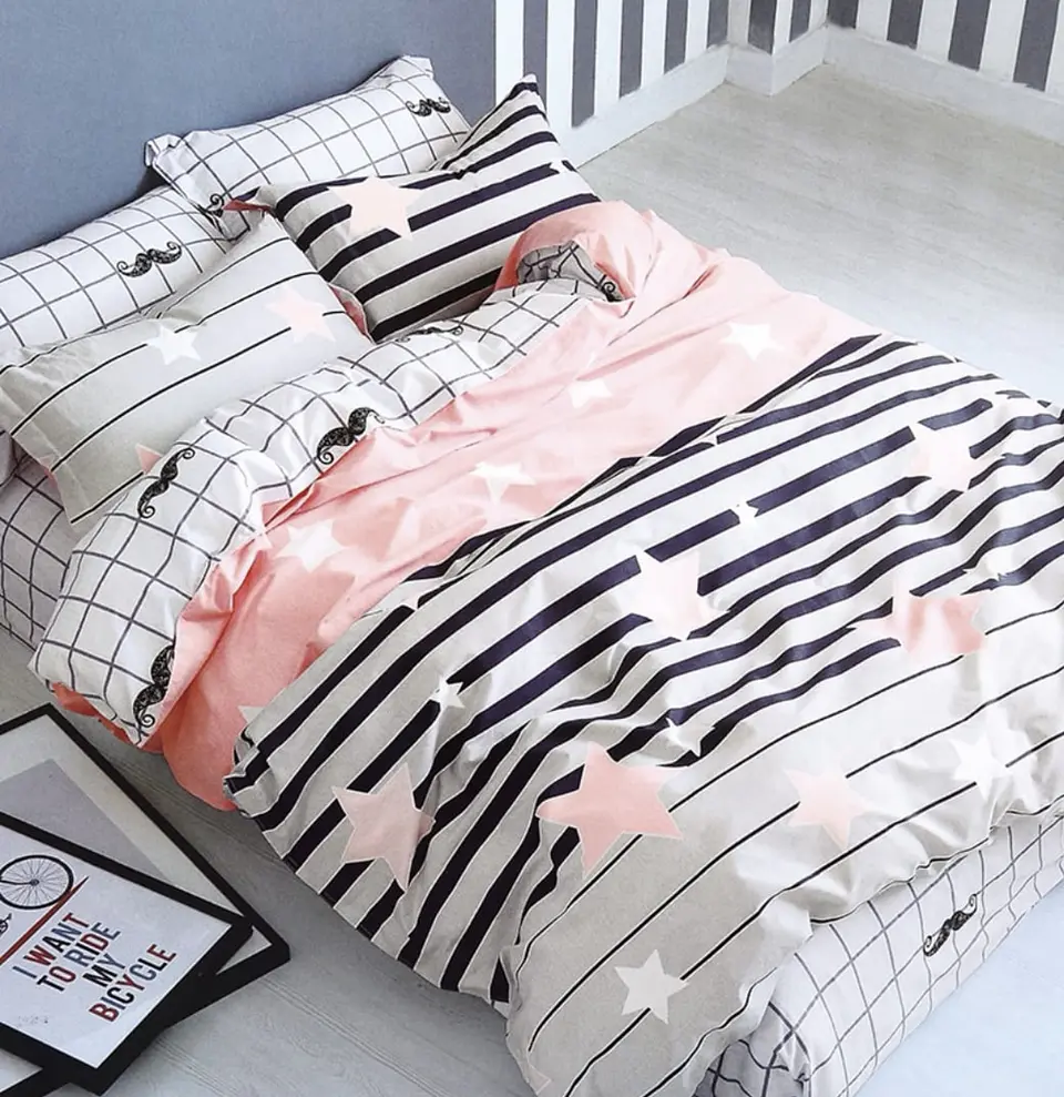 SET DE SABANA DE ALGODÓN DISEÑO DE 1.5 PLAZA 3