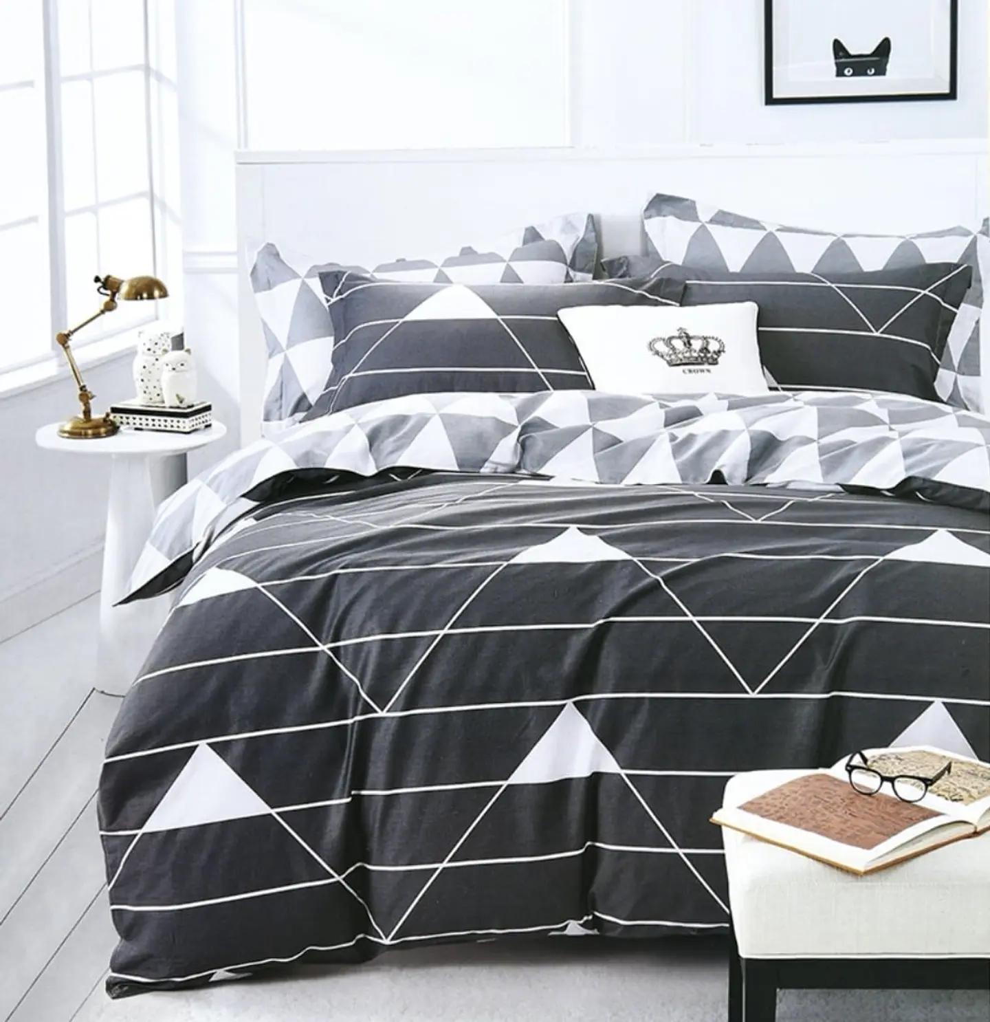 SET DE SABANA DE ALGODÓN DISEÑO DE 1.5 PLAZA 5