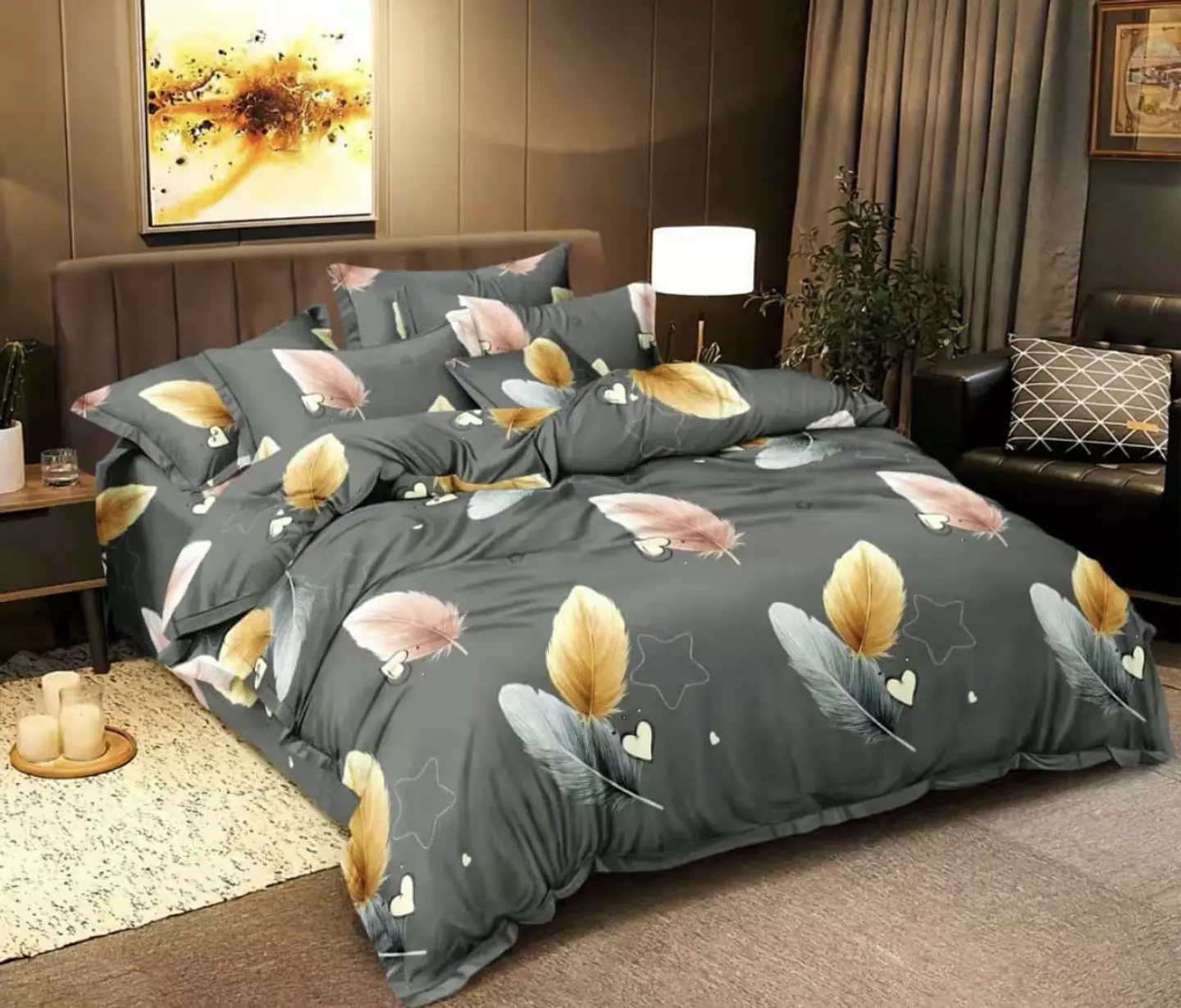 SET DE SABANA DE ALGODÓN DISEÑO DE 1.5 PLAZA 11