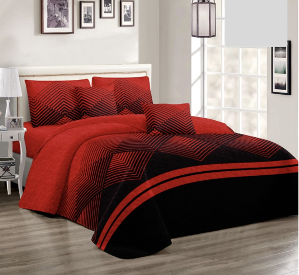 COBERTOR DE VERANO DISEÑO + 2 FUNDAD DE ALMOHADA 2 PLAZAS 230x250CM 4