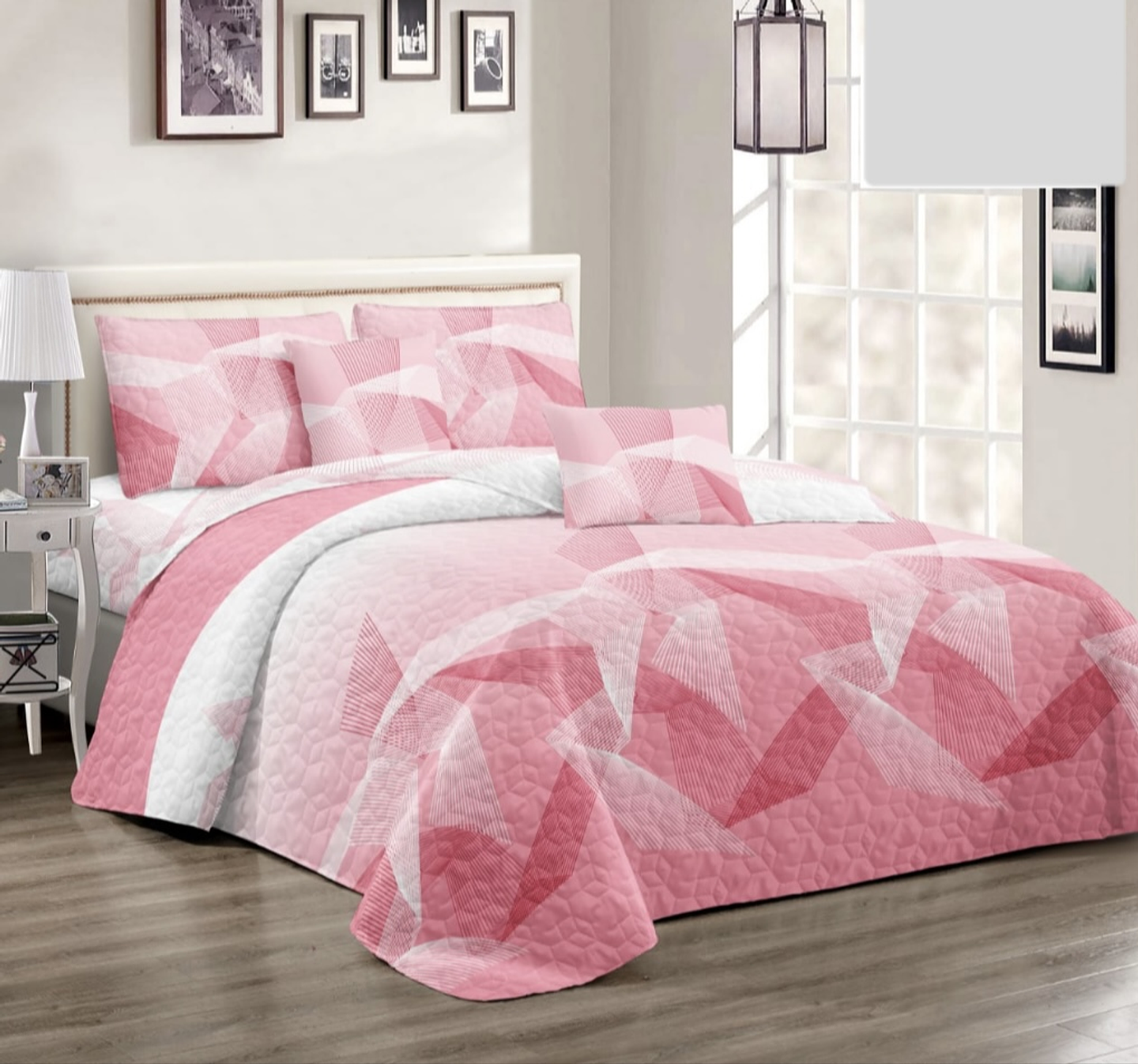 COBERTOR DE VERANO DISEÑO + 2 FUNDAD DE ALMOHADA 2 PLAZAS 230x250CM 10