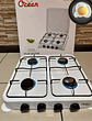 COCINA ENCIMERA CON TAPA A GAS 4 QUEMADORES MARCA OCEAN - Miniatura 2