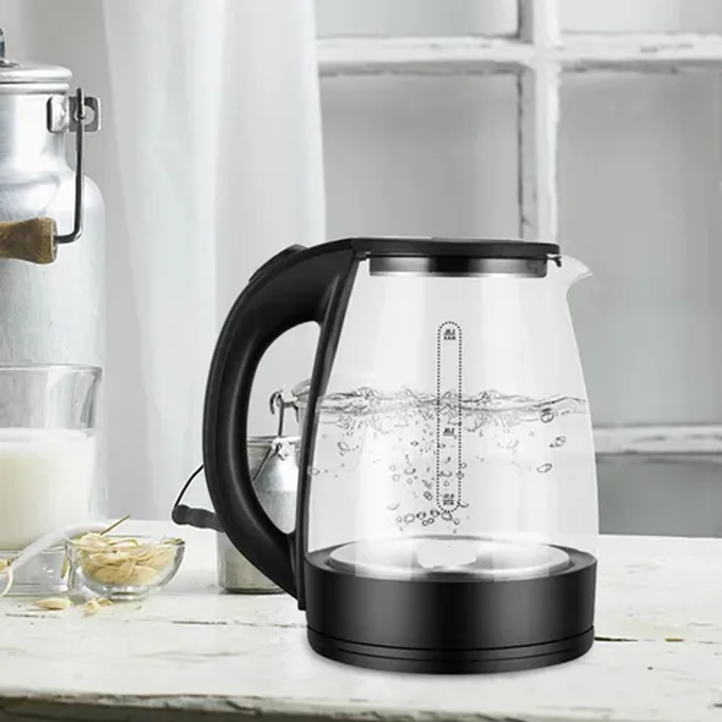 HERVIDOR ELÉCTRICO DE VIDRIO 2 LITROS  6