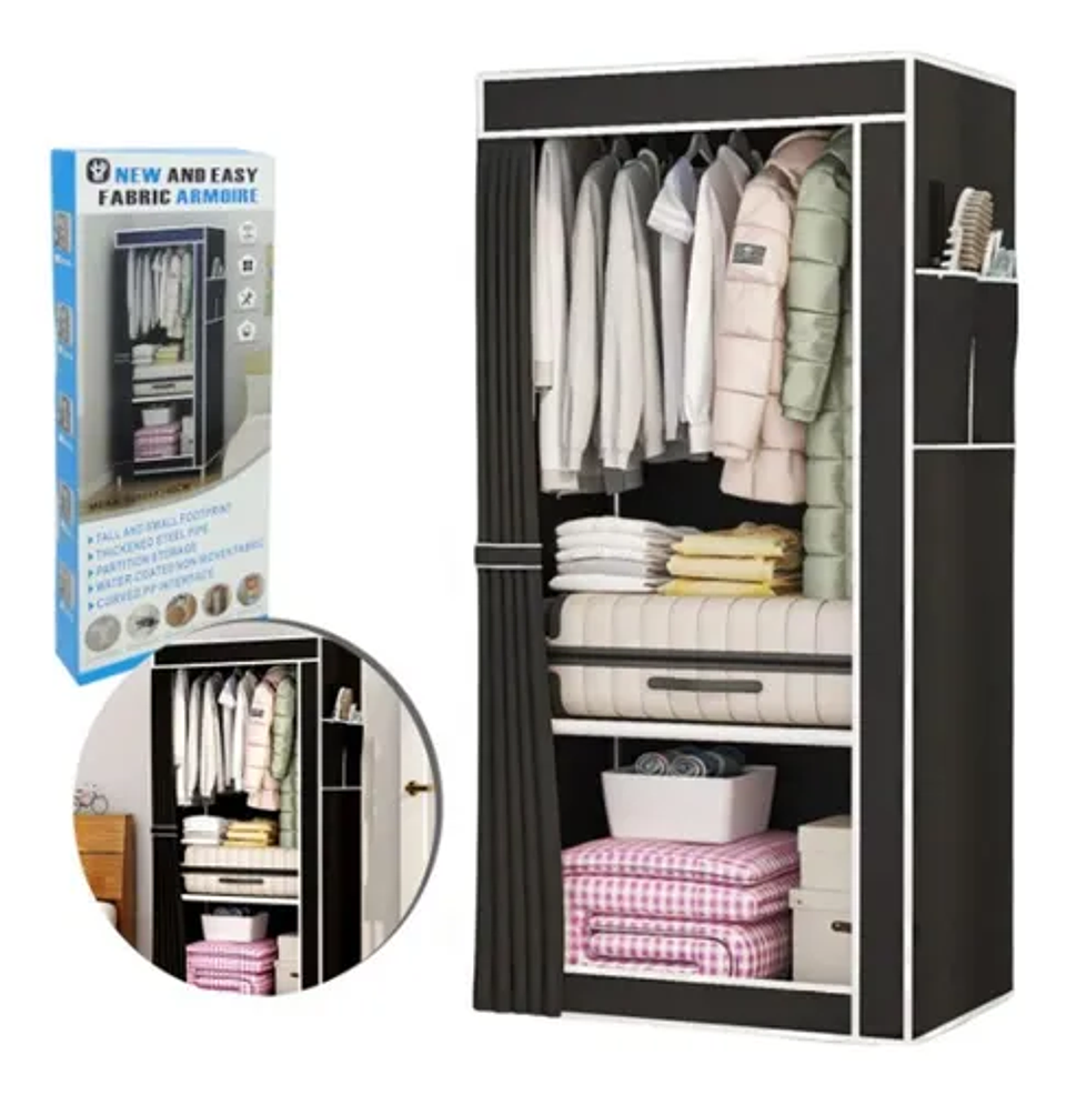 ARMARIO PLEGABLE PORTÁTIL MULTIUSO 56x44x146CM 1