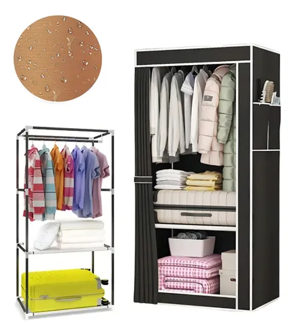 ARMARIO PLEGABLE PORTÁTIL MULTIUSO 56x44x146CM 2