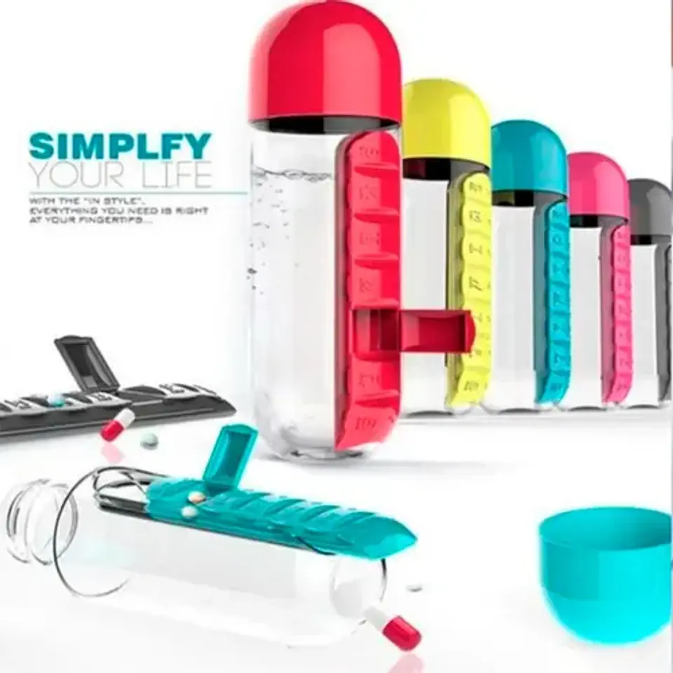 BOTELLA PASTILLERO SEMANAL 600ML 1