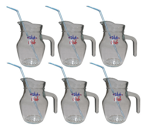 EMBALAJE DE 24UNDS JARRITAS LORITO 500ML ESTAMPADO VIVA CHILE