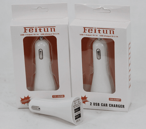 CARGADOR ADOPTADOR USB PARA AUTO 2 PUERTOS 