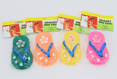 DOCENA JUGUETE CON SONIDO PARA PERRO DISEÑO HAWAIANAS 11CM