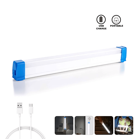 LÁMPARA LED EMERGENCIA RECARGABLE USB IMANTADA MEDIANA 40W 32CM