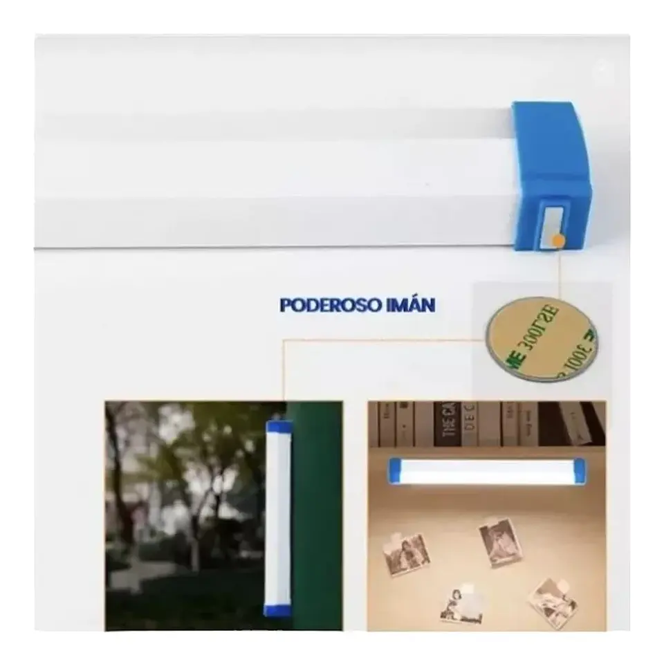 LÁMPARA LED EMERGENCIA RECARGABLE USB IMANTADA GRANDE 60W 52CM 4