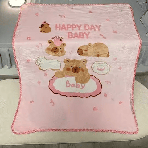 MANTA CAPYBARA PLUSH NIÑO 100x1300CM CON BOLSA