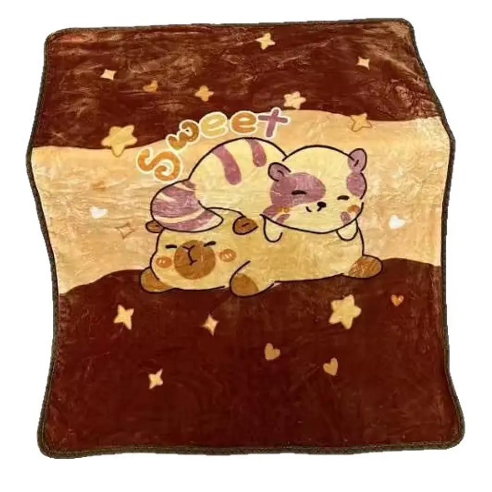 MANTA CAPYBARA PLUSH NIÑO 100x1300CM CON BOLSA 8