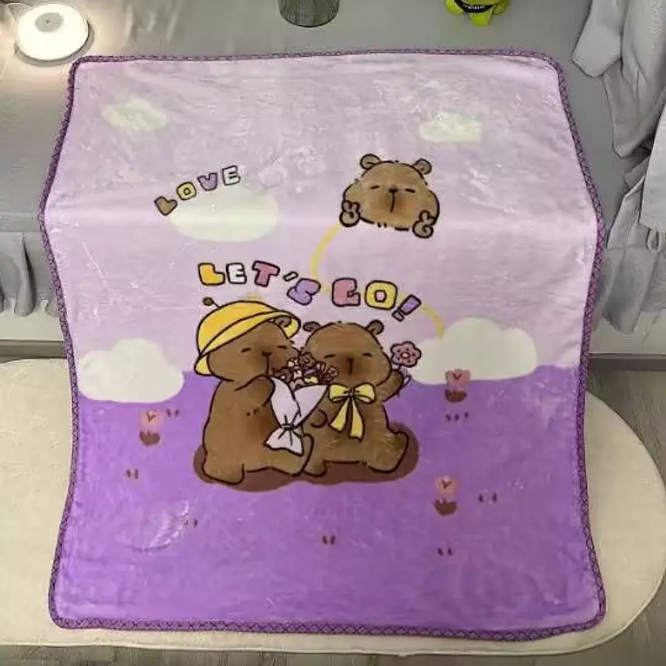 MANTA CAPYBARA PLUSH NIÑO 100x1300CM CON BOLSA 4