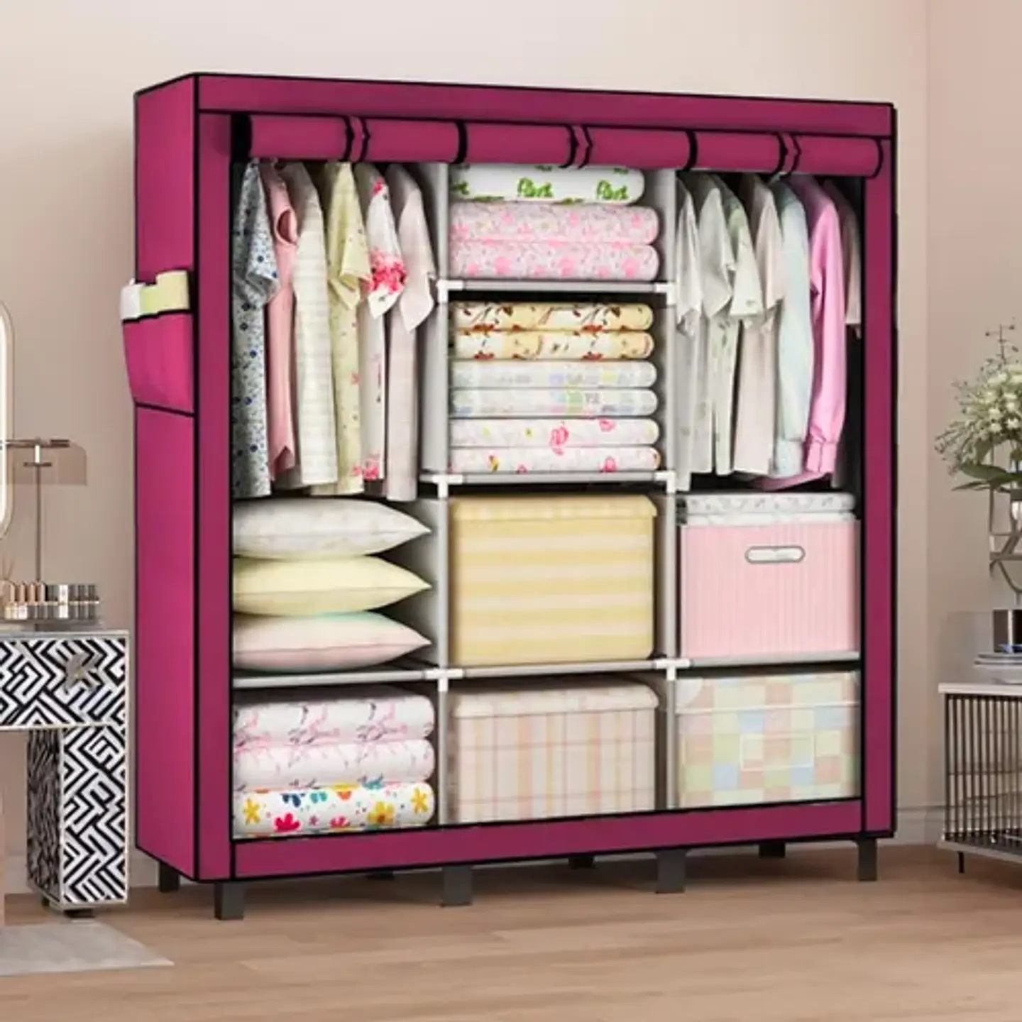 CLÓSET ARMARIO GRANDE TRIPLE ARMABLE LONA 130x45x175CM 1