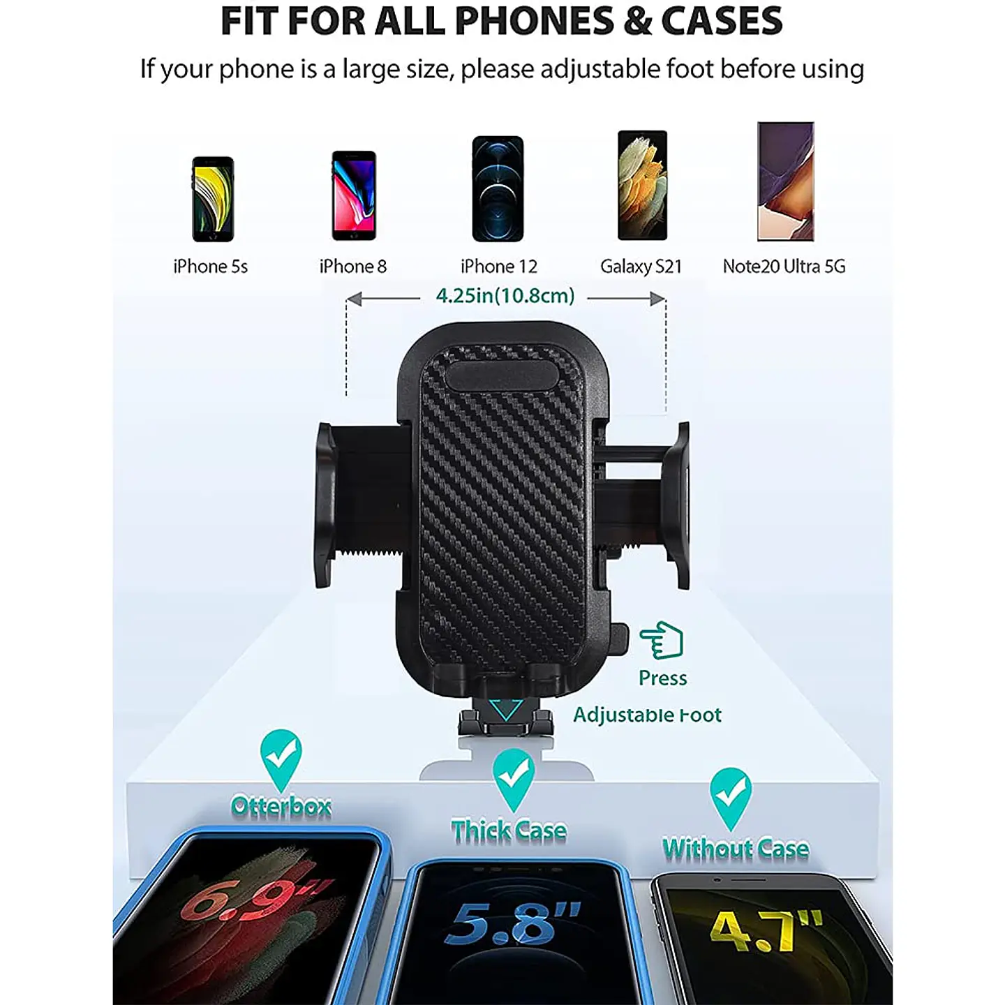 SOPORTE UNIVERSAL DE TELÉFONO PARA AUTO MARCA HOLDER 6