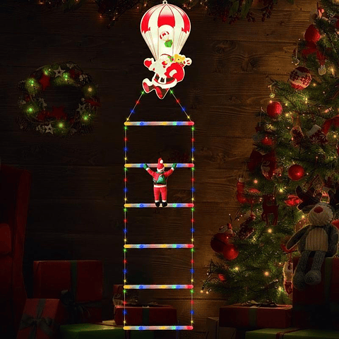 ESCALERA LED VIEJO PASCUERO MULTICOLOR Y CÁLIDO 160x25CM