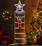 ESCALERA LED VIEJO PASCUERO MULTICOLOR Y CÁLIDO ESTRELLA 170x25CM - Miniatura 1