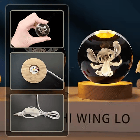 ESFERA CRISTAL LED DISEÑO 5CM CONEXIÓN USB