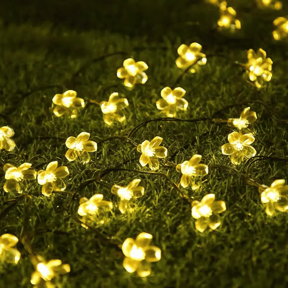 GUIRNALDA FLOR SOLAR 20 LED 6 METROS CALIDA 3